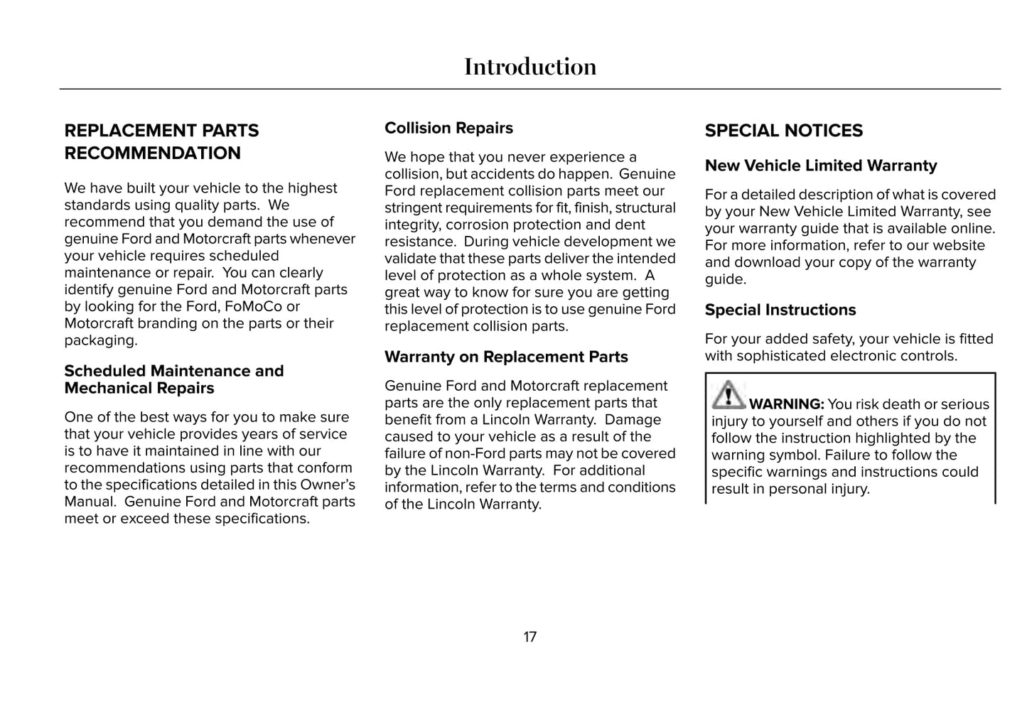 2020 Lincoln Corsair Owner's Manual | English