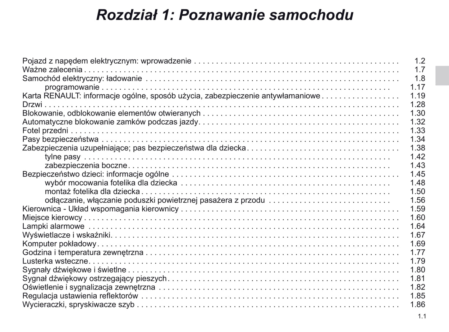 2018-2019 Renault Zoe Bedienungsanleitung | Polnisch