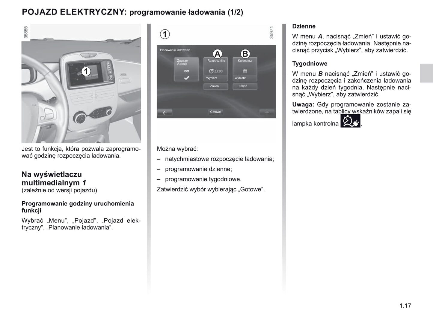 2018-2019 Renault Zoe Bedienungsanleitung | Polnisch