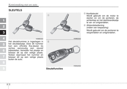 2007-2008 Kia Sportage Owner's Manual | Dutch