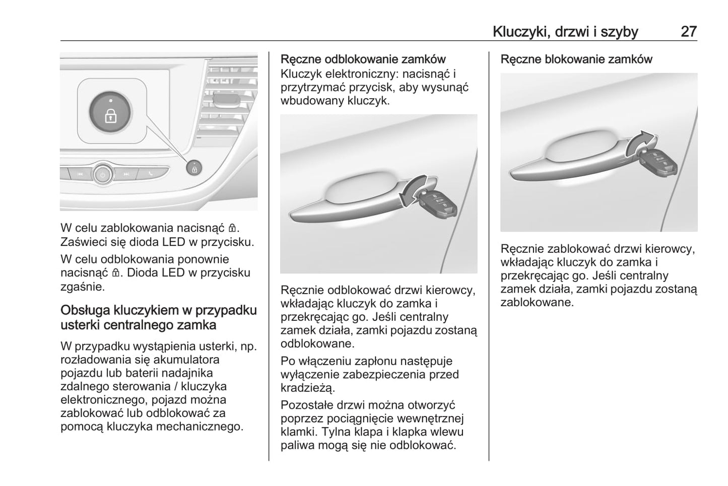 2020 Opel Crossland X Owner's Manual | Polish