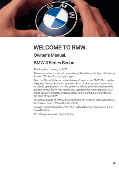 2019-2020 BMW 3 Series Bedienungsanleitung | Englisch