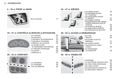 2011-2015 Peugeot Partner Origin Manuel du propriétaire | Français