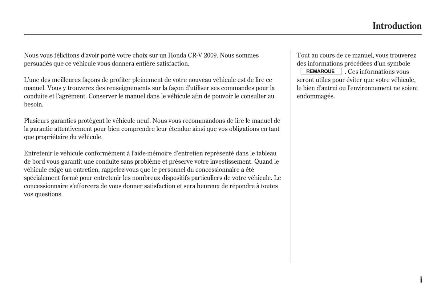 2007-2010 Honda CR-V Manuel du propriétaire | Français