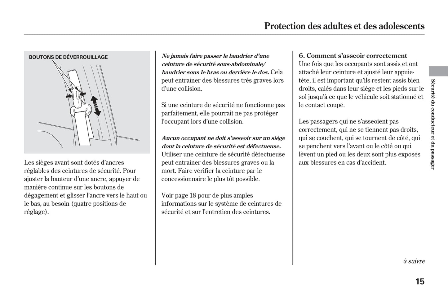 2007 Honda CR-V Owner's Manual | French