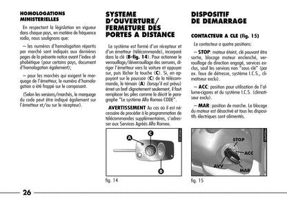 2003-2007 Alfa Romeo 166 Gebruikershandleiding | Frans