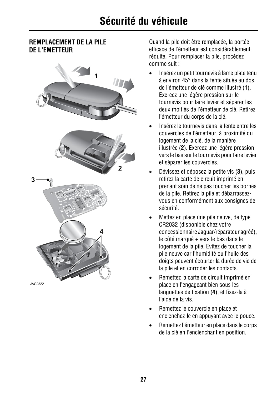 2008-2009 Jaguar X-Type Owner's Manual | French