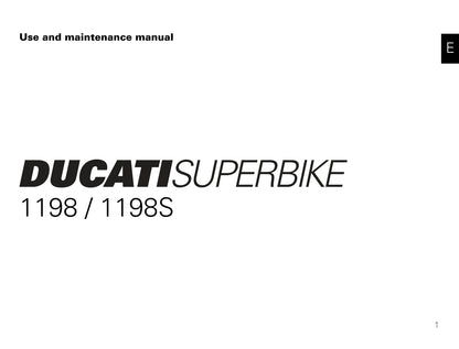 2009-2011 Ducati Superbike 1198/Superbike 1198s Manuel du propriétaire | Anglais