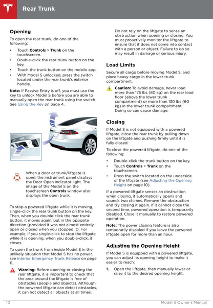 2016-2019 Tesla Model S Owner's Manual | English