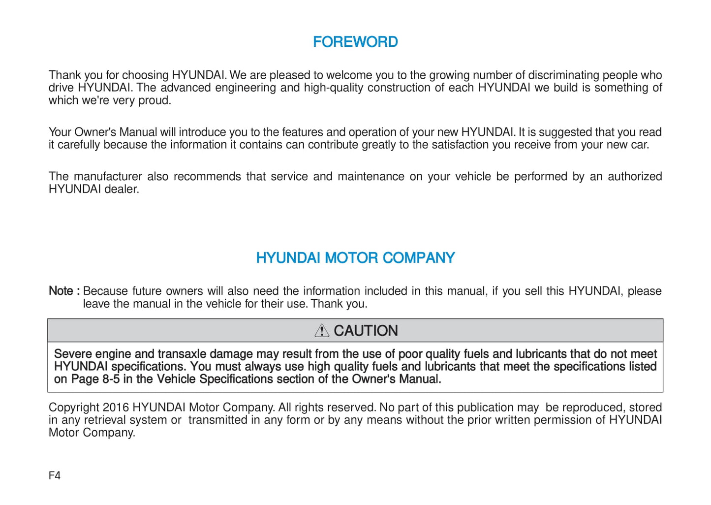 2016-2017 Hyundai Creta Gebruikershandleiding | Engels