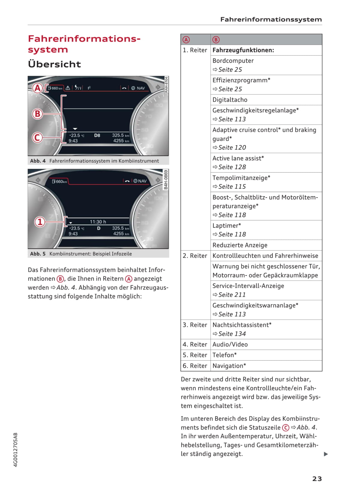 2014-2018 Audi A6 Bedienungsanleitung | Deutsch