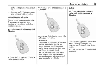 2018 Opel Movano Owner's Manual | French