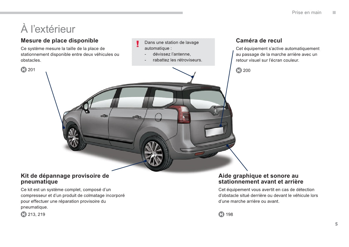 2013-2014 Peugeot 5008 Bedienungsanleitung | Französisch