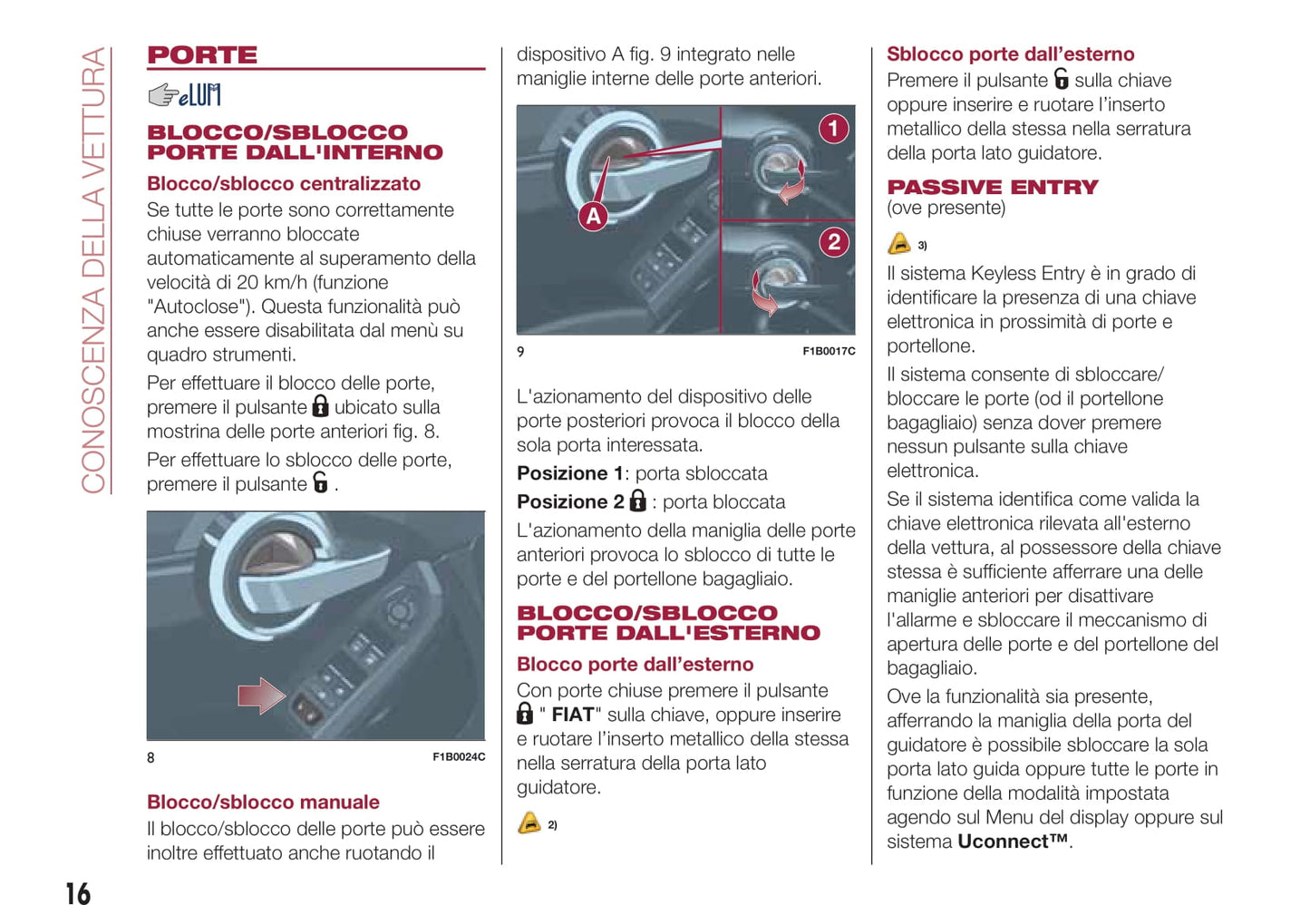 2015-2018 Fiat 500X Libertto Manuel du propriétaire | Italien