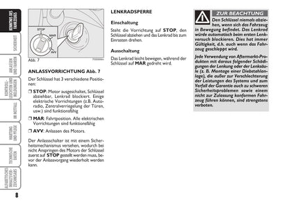 2009-2010 Fiat 500 Bedienungsanleitung | Deutsch