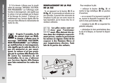 2005-2011 Alfa Romeo 147 Manuel du propriétaire | Français