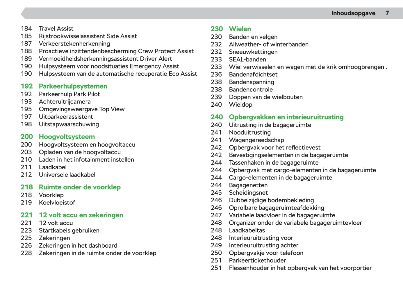 2020-2021 Skoda Enyaq iV Gebruikershandleiding | Nederlands
