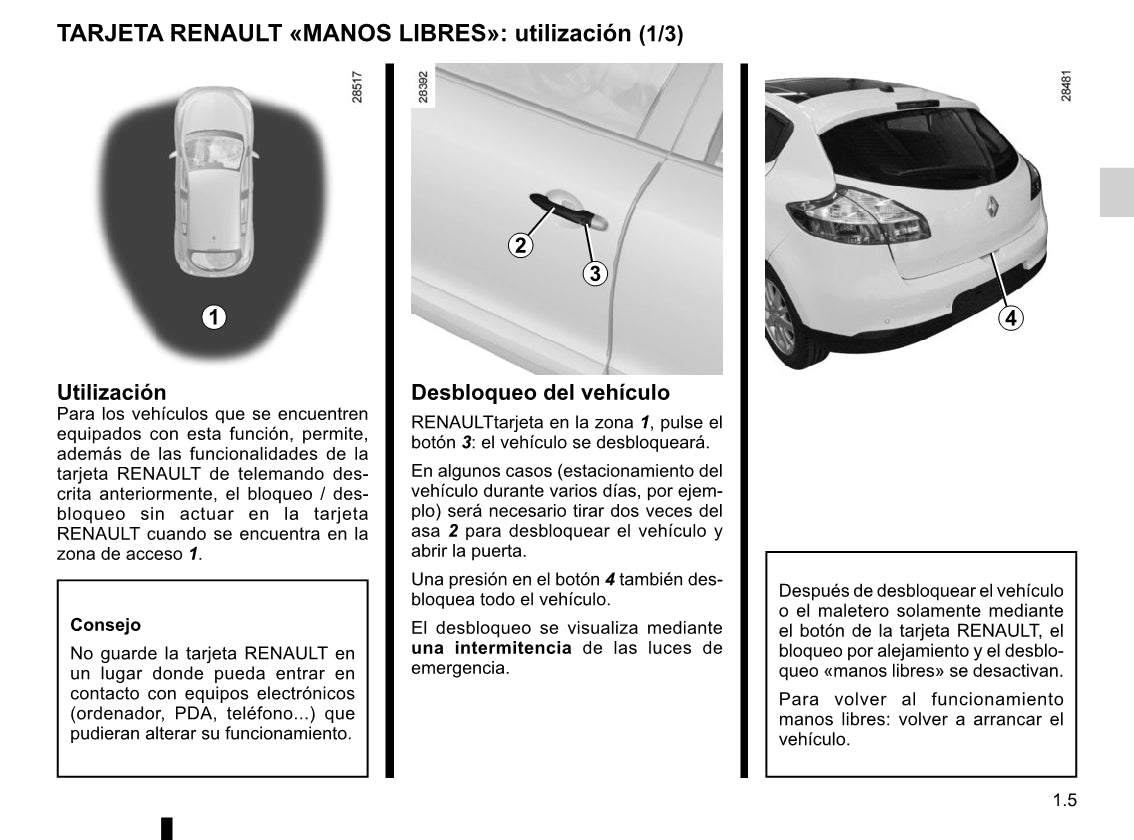 2015-2016 Renault Mégane Bedienungsanleitung | Spanisch