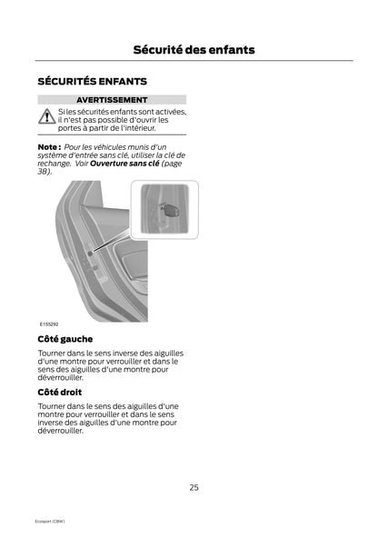 2013 Ford EcoSport Manuel du propriétaire | Français