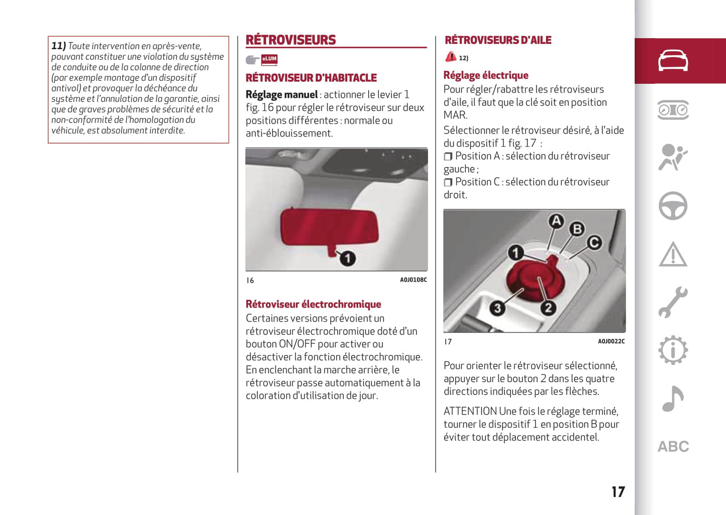 2013-2017 Alfa Romeo MiTo Gebruikershandleiding | Frans