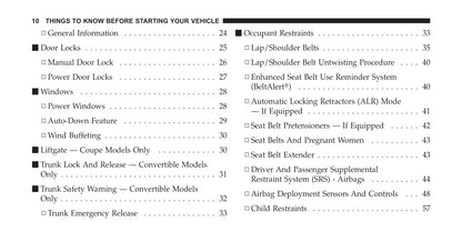 2010 Dodge Viper SRT10 Gebruikershandleiding | Engels
