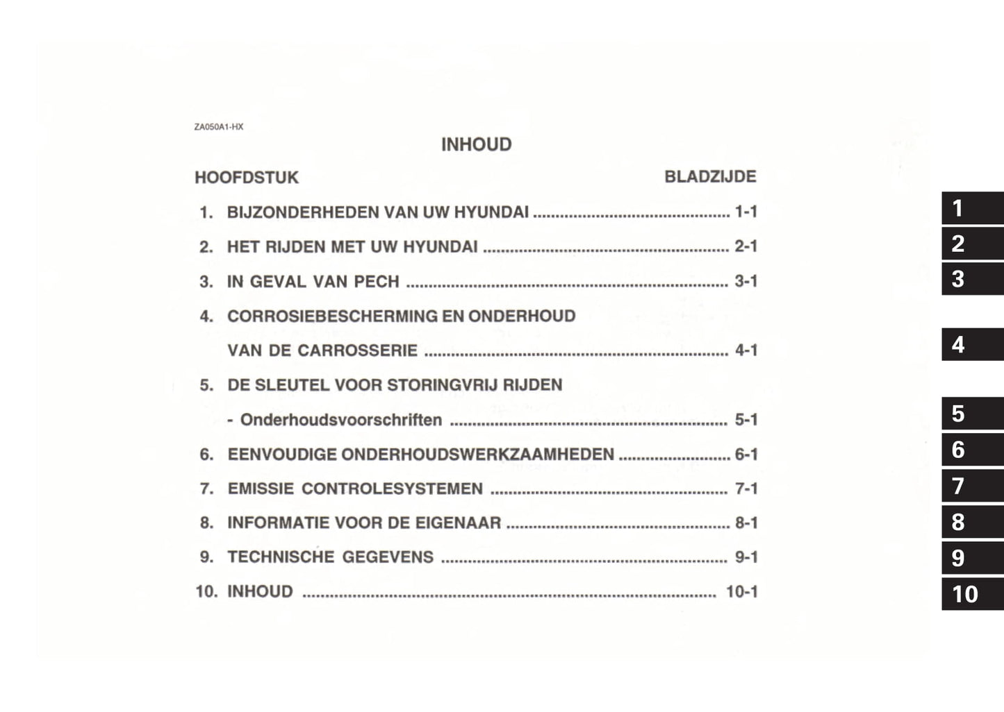 1999-2000 Hyundai Excel Bedienungsanleitung | Niederländisch