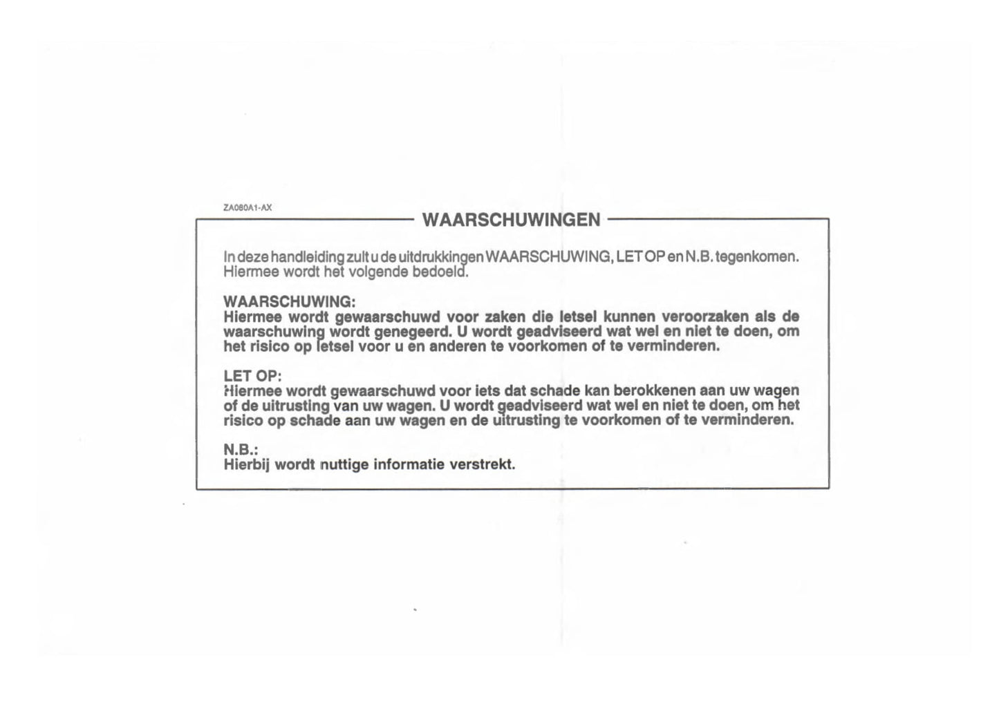 1999-2000 Hyundai Excel Gebruikershandleiding | Nederlands