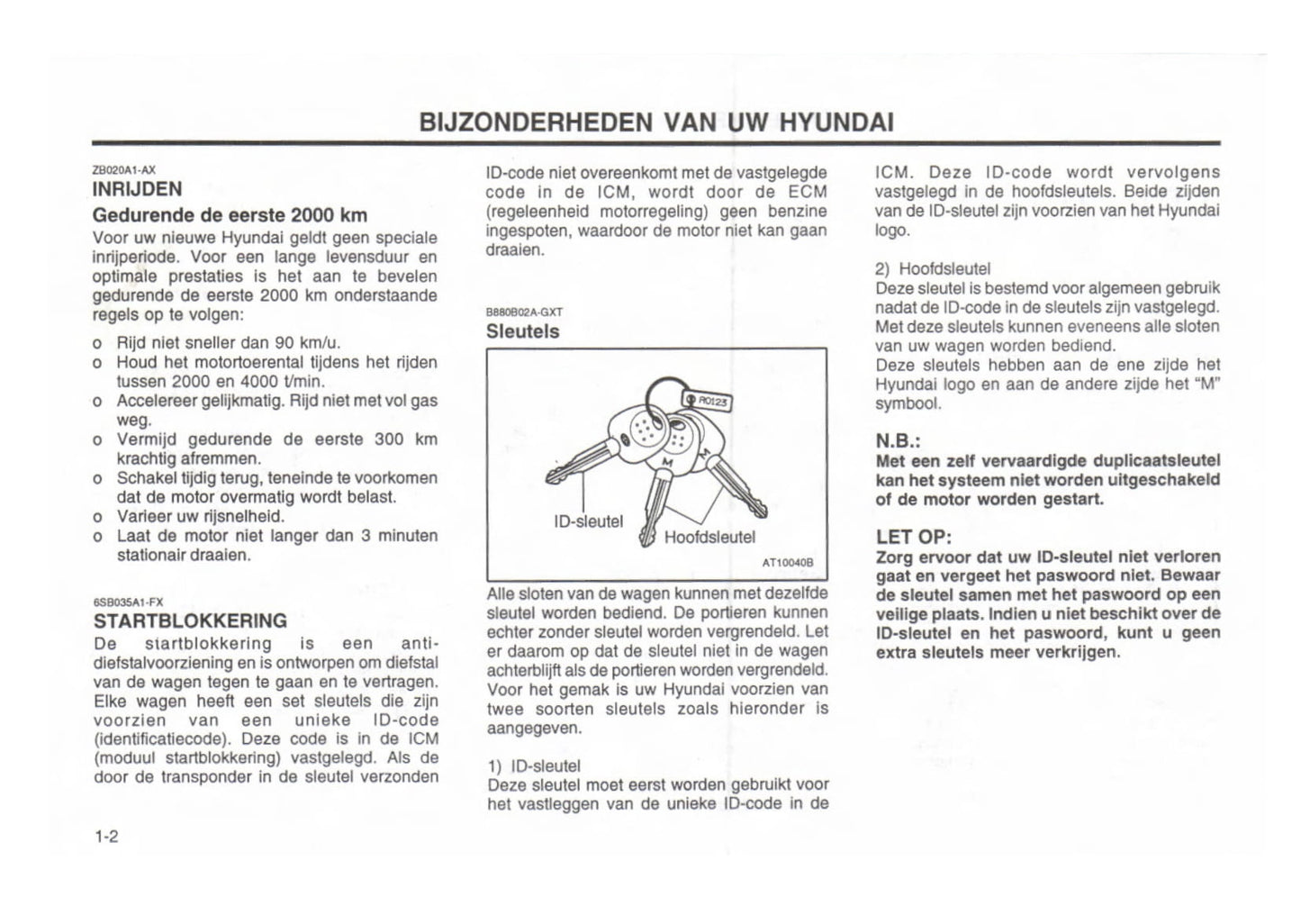1998-2000 Hyundai Excel Manuel du propriétaire | Néerlandais