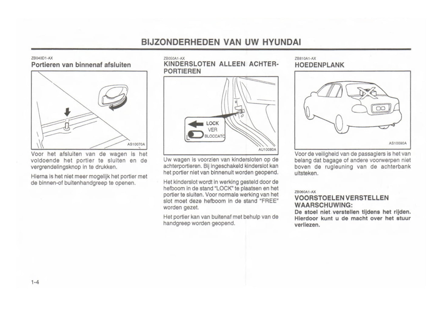 1998-2000 Hyundai Excel Manuel du propriétaire | Néerlandais