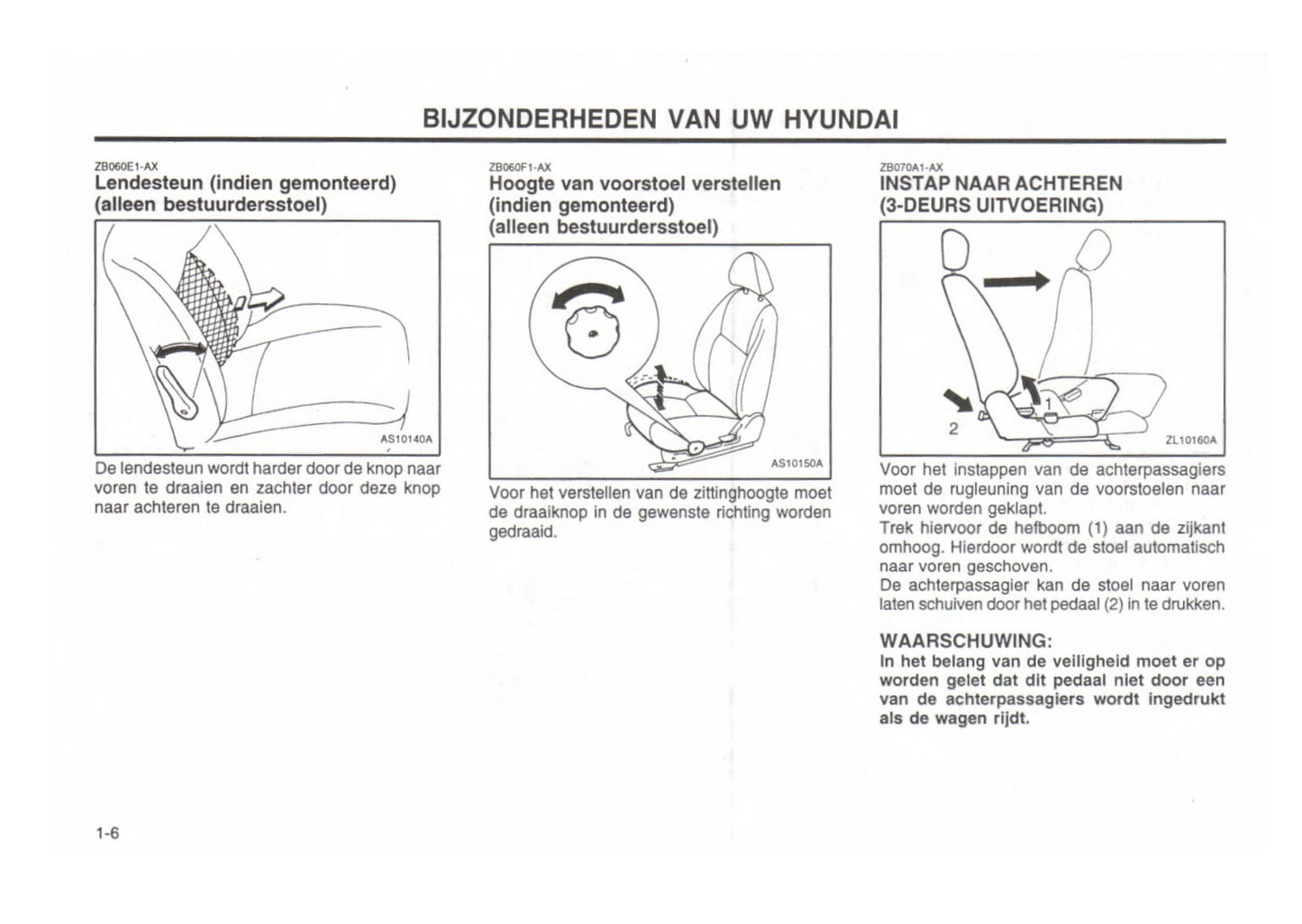 1999-2000 Hyundai Excel Gebruikershandleiding | Nederlands