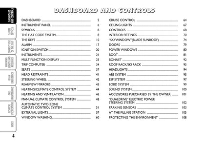 2006-2007 Fiat Stilo Owner's Manual | English