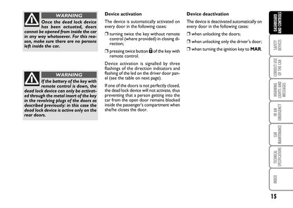 2006-2007 Fiat Stilo Owner's Manual | English