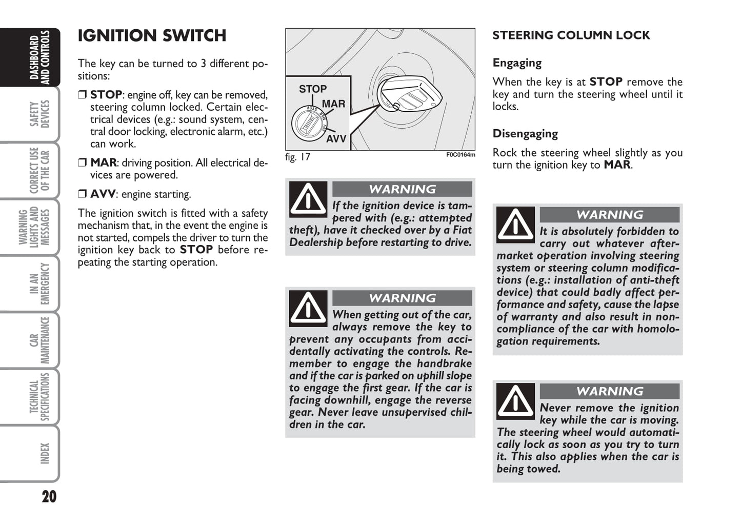 2006-2007 Fiat Stilo Owner's Manual | English