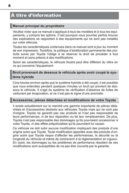 2016 Toyota RAV4 Hybrid Gebruikershandleiding | Frans
