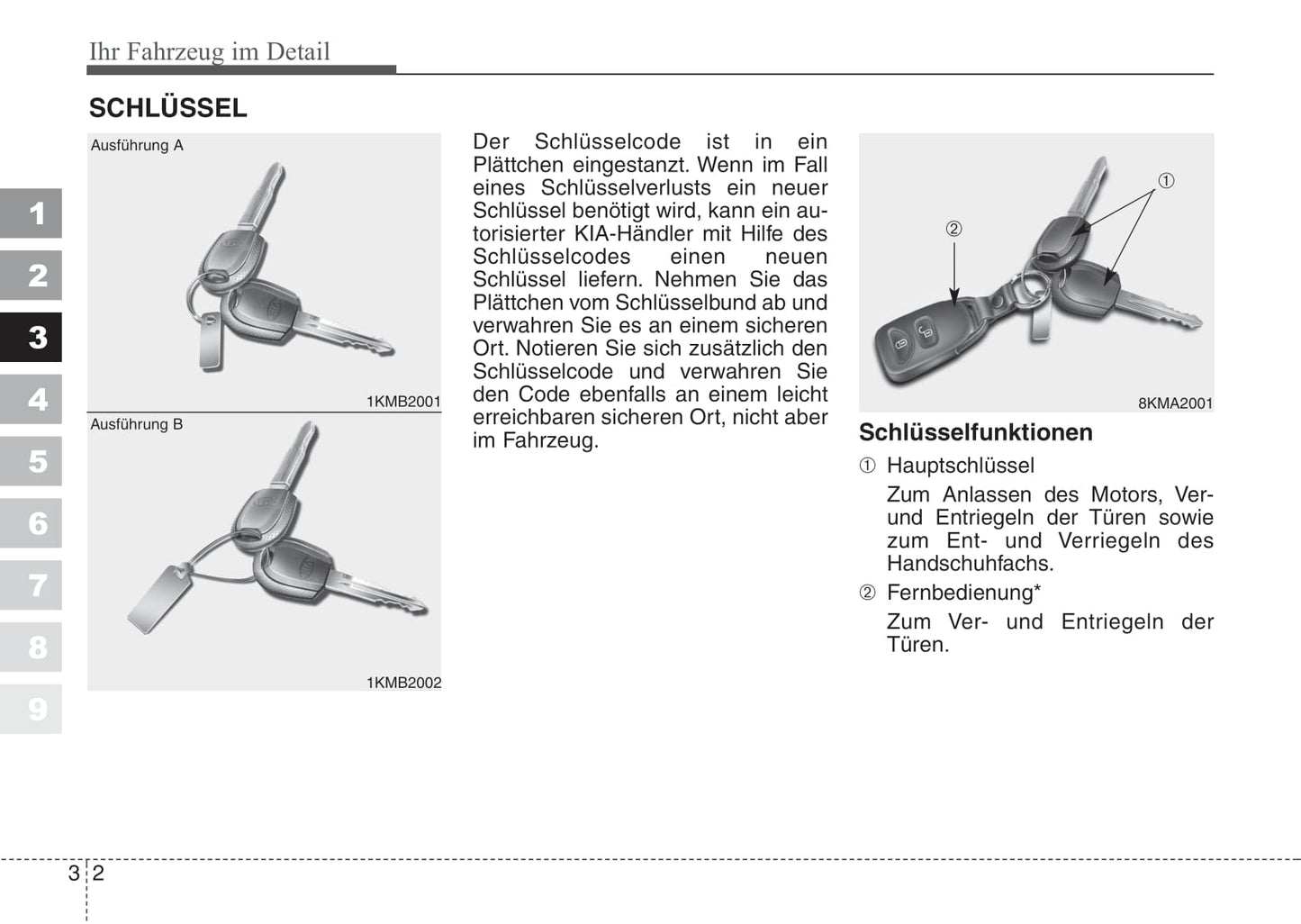 2008-2009 Kia Sportage Owner's Manual | German