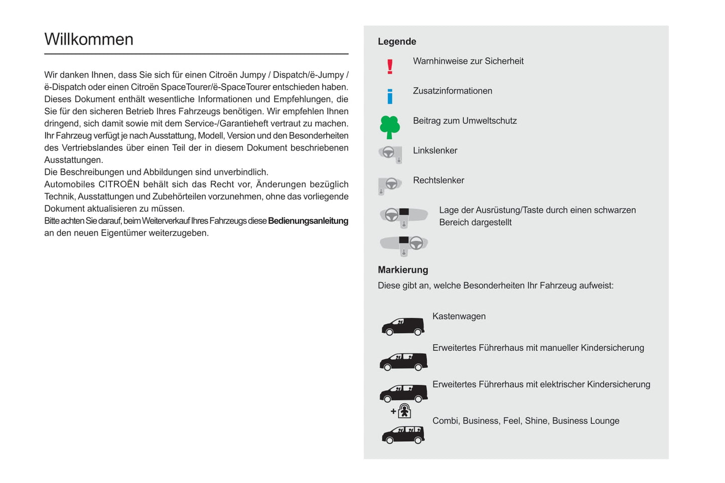 2020-2022 Citroën SpaceTourer/Dispatch/Jumpy/ë-Dispatch/ë-Jumpy/ë-SpaceTourer Gebruikershandleiding | Duits