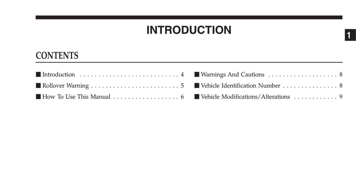 2006-2009 Jeep Commander Manuel du propriétaire | Anglais