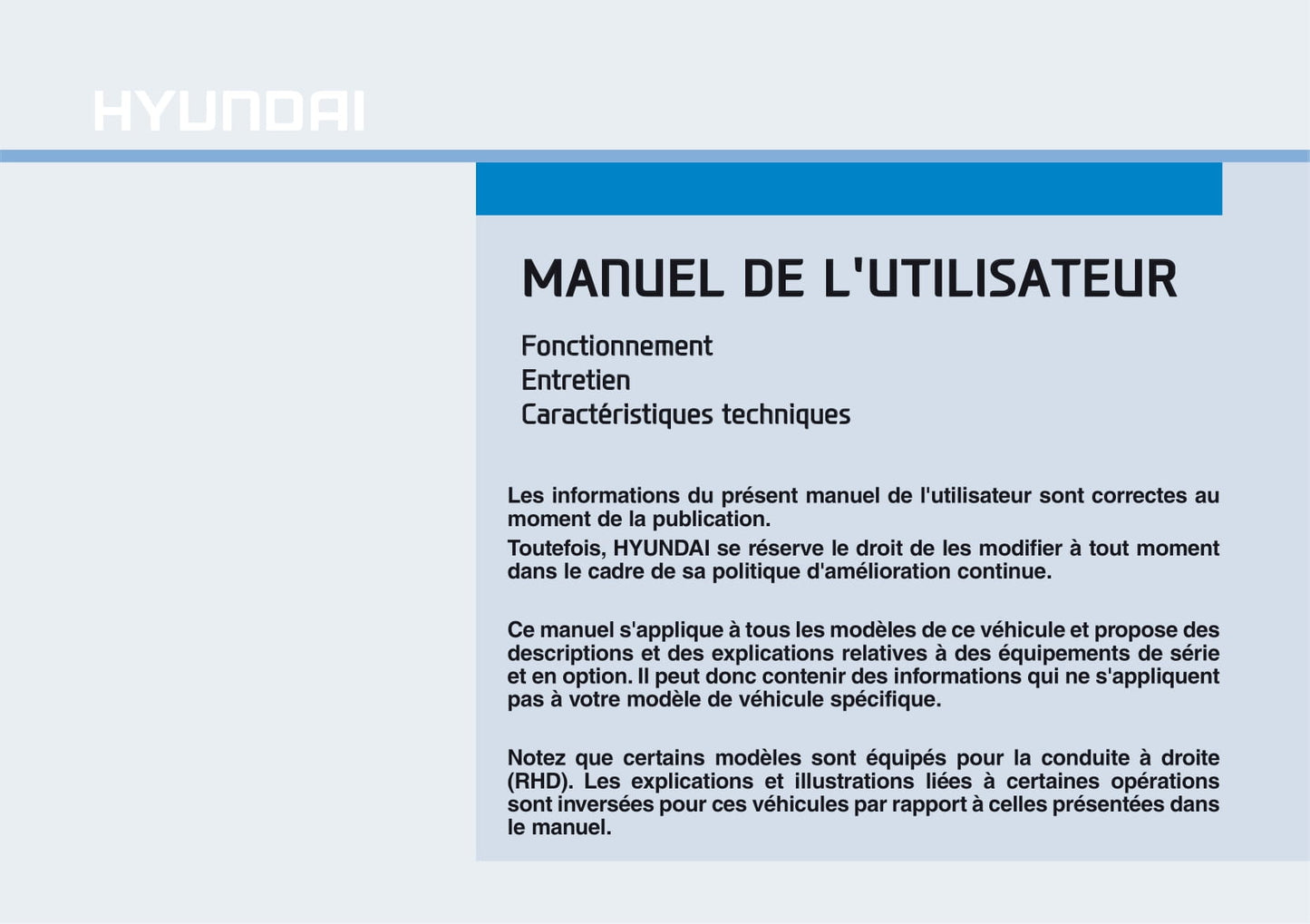 2016-2019 Hyundai Ioniq Manuel du propriétaire | Français