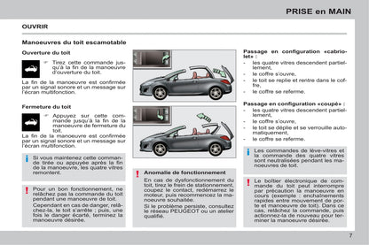 2013-2014 Peugeot 308 CC Bedienungsanleitung | Französisch