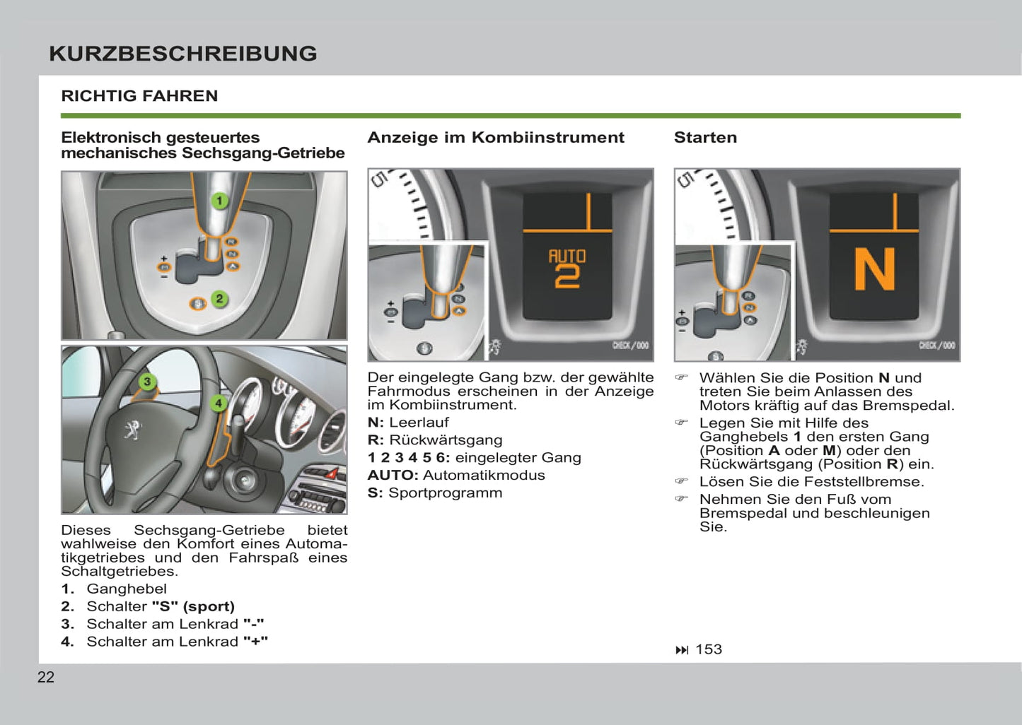 2012-2013 Peugeot 308 Owner's Manual | German