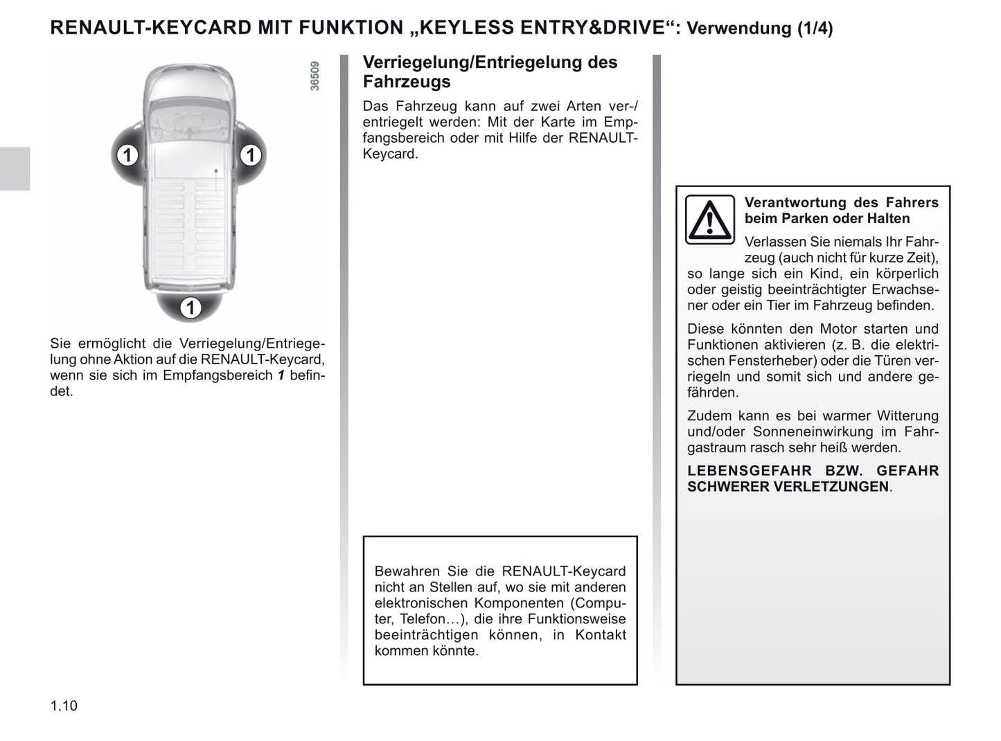 2019-2020 Renault Trafic Owner's Manual | German