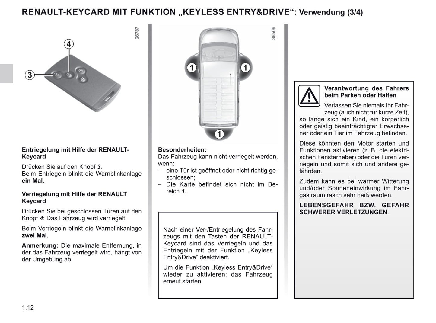 2019-2020 Renault Trafic Owner's Manual | German