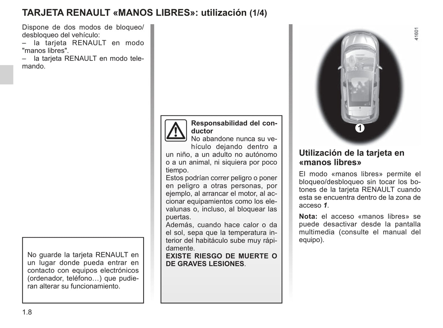 2018-2019 Renault Scénic Gebruikershandleiding | Spaans
