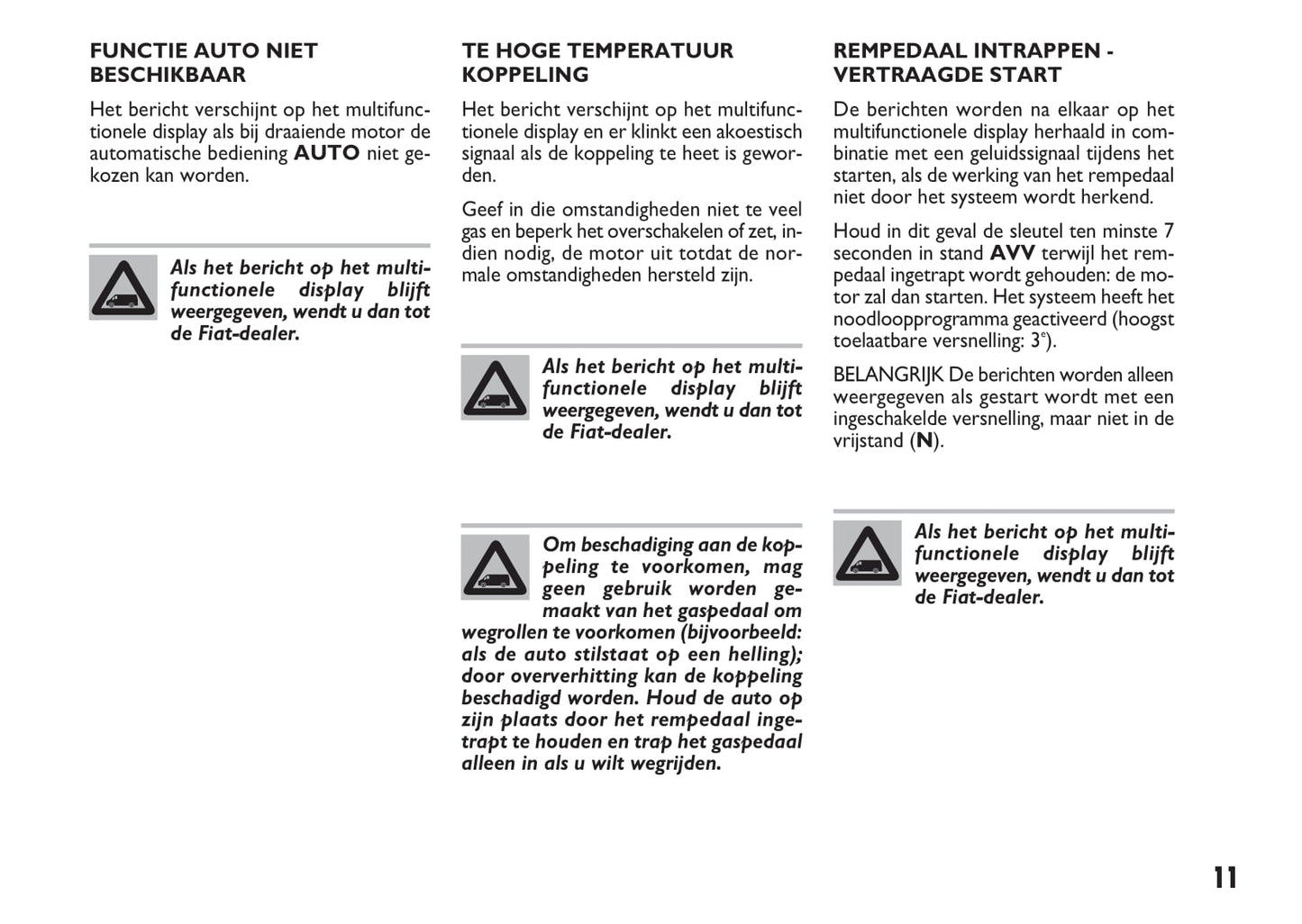 2007-2008 Fiat Ducato Comfort Matic Owner's Manual | Dutch