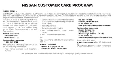 2017-2020 Nissan Leaf Bedienungsanleitung | Englisch