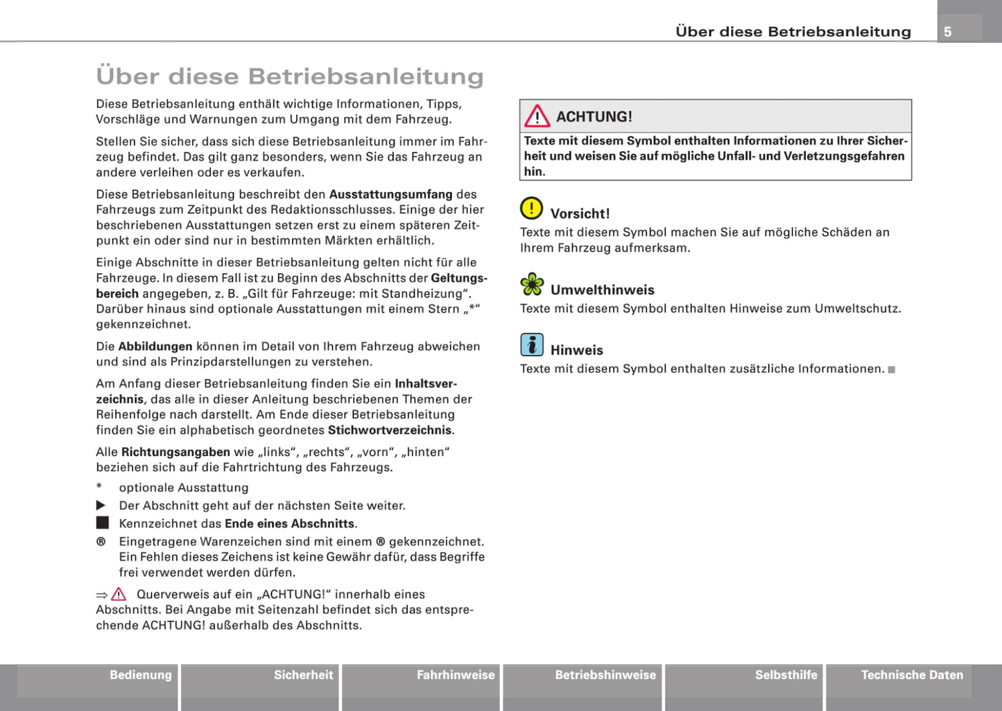 2006-2009 Audi Q7 Bedienungsanleitung | Deutsch