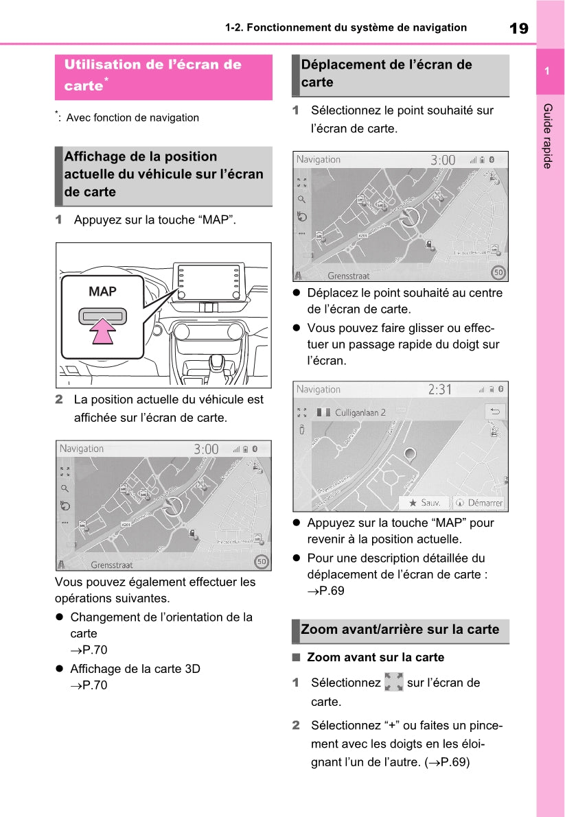 Toyota Rav4 Navigation / Multimediasysteem Guide d'utilisation 2019 - 2023