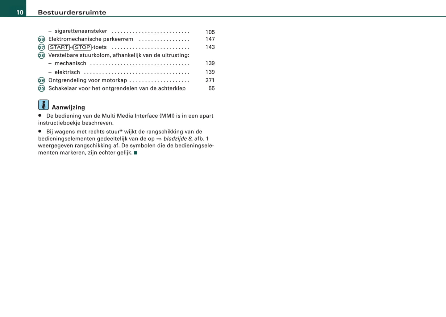 2008-2011 Audi A6 Allroad Quattro Owner's Manual | Dutch