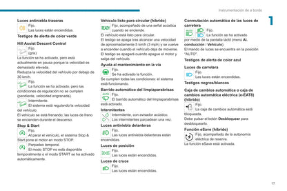 2019-2020 Peugeot 3008/5008/3008 Hybrid/3008 HYbrid4 Owner's Manual | Spanish