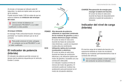 2019-2020 Peugeot 3008/5008/3008 Hybrid/3008 HYbrid4 Owner's Manual | Spanish